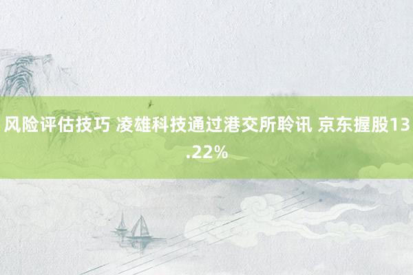 风险评估技巧 凌雄科技通过港交所聆讯 京东握股13.22%