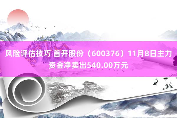 风险评估技巧 首开股份（600376）11月8日主力资金净卖出540.00万元