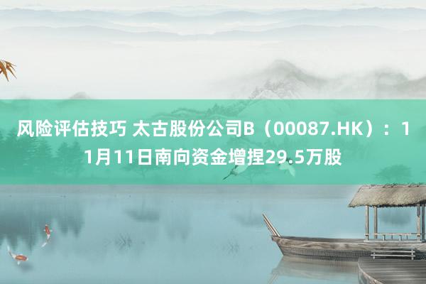 风险评估技巧 太古股份公司B（00087.HK）：11月11日南向资金增捏29.5万股