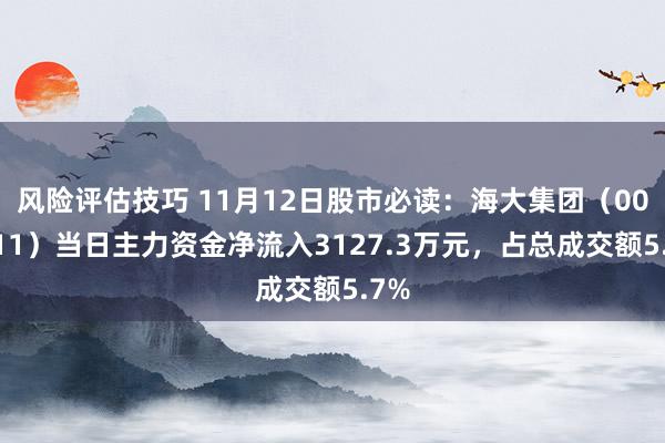 风险评估技巧 11月12日股市必读：海大集团（002311）当日主力资金净流入3127.3万元，占总成交额5.7%