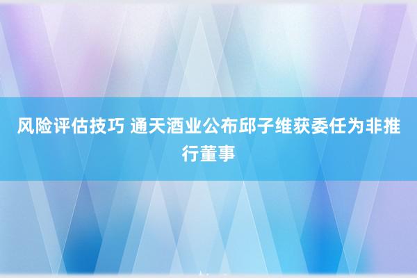 风险评估技巧 通天酒业公布邱子维获委任为非推行董事