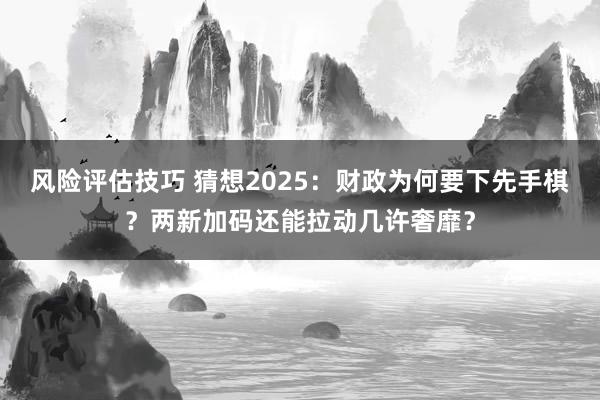 风险评估技巧 猜想2025：财政为何要下先手棋？两新加码还能拉动几许奢靡？