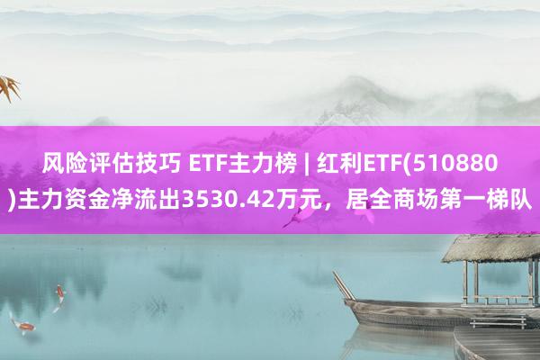 风险评估技巧 ETF主力榜 | 红利ETF(510880)主力资金净流出3530.42万元，居全商场第一梯队