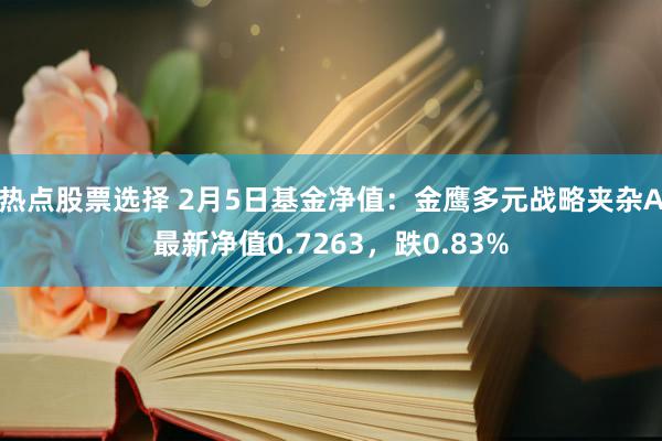 热点股票选择 2月5日基金净值：金鹰多元战略夹杂A最新净值0.7263，跌0.83%