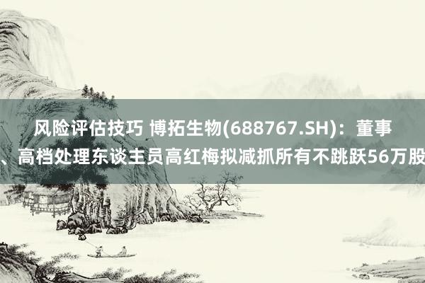 风险评估技巧 博拓生物(688767.SH)：董事、高档处理东谈主员高红梅拟减抓所有不跳跃56万股