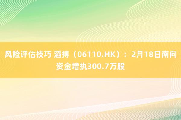 风险评估技巧 滔搏（06110.HK）：2月18日南向资金增执300.7万股